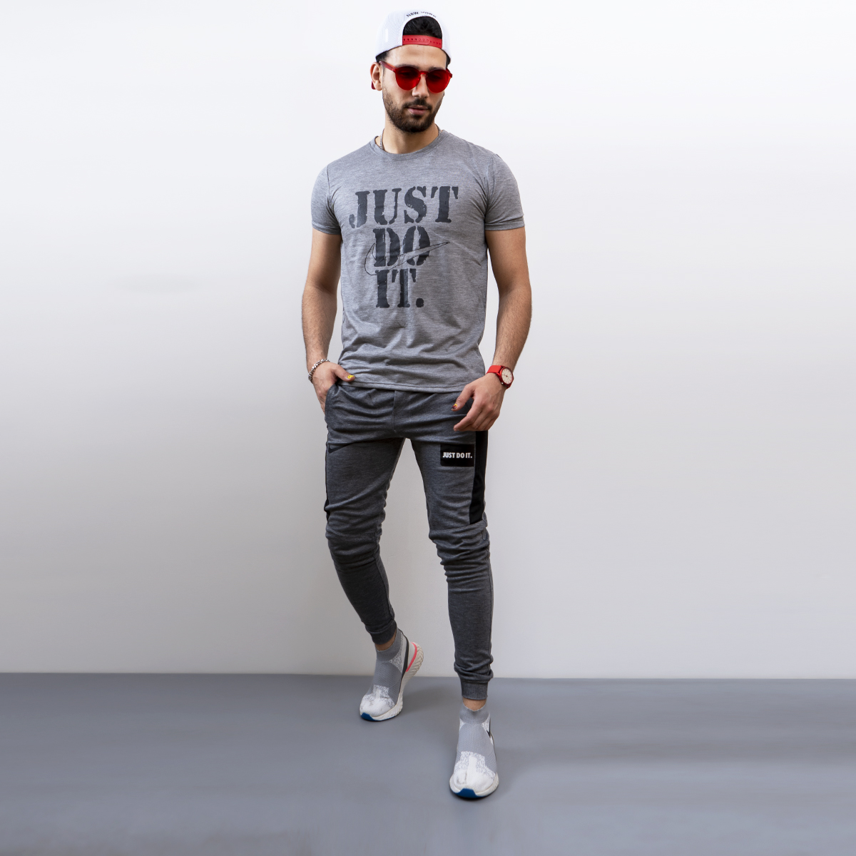ست تیشرت شلوار just do it مردانه مدلEdan