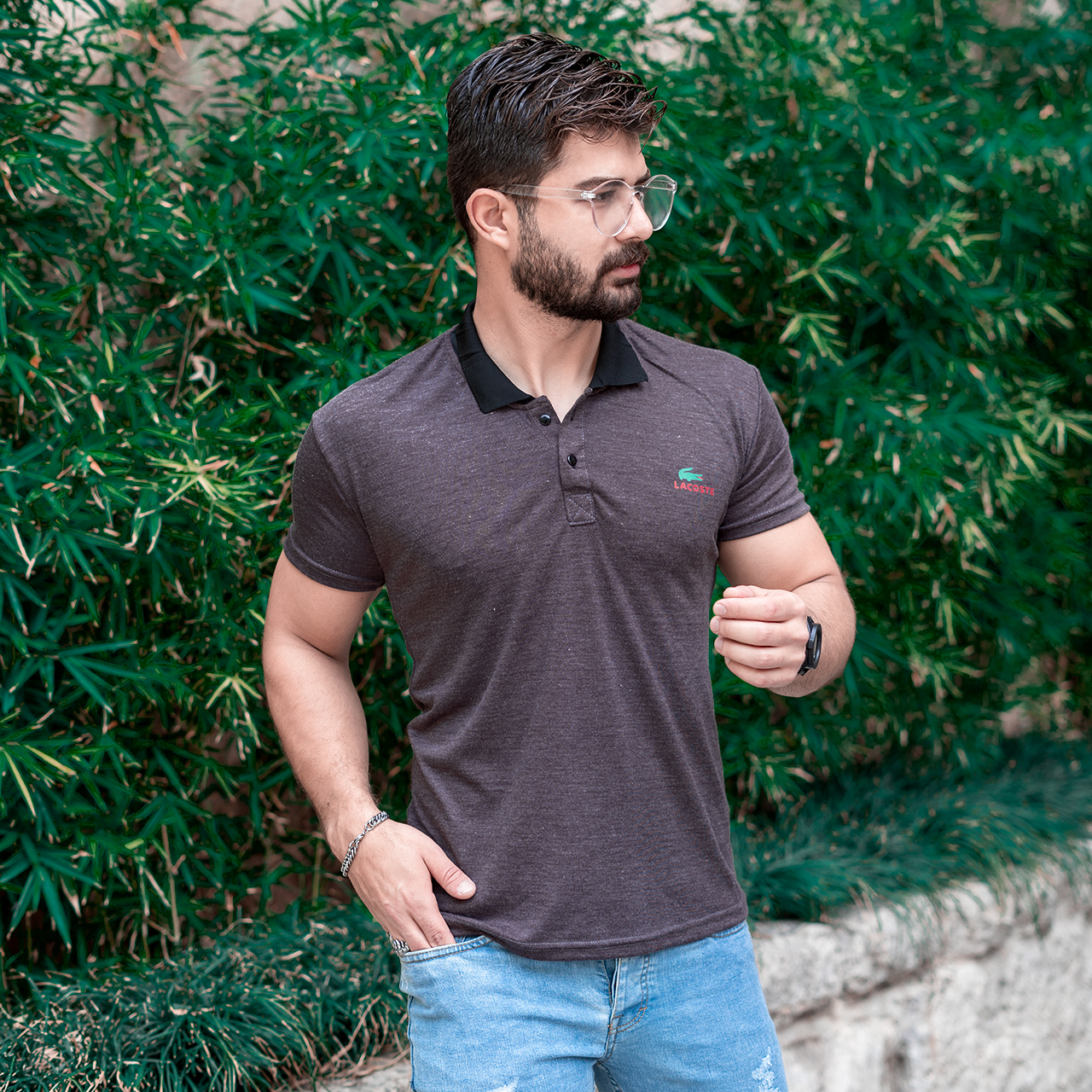 تیشرت مردانه ( مارک رندوم )بنفش مدل kapi