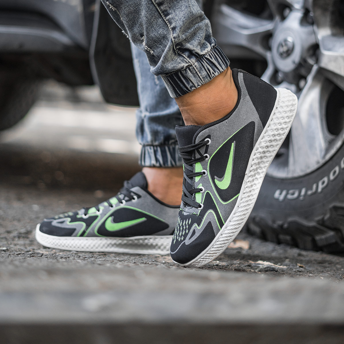 کفش ورزشی مشکی سبزمردانه مدل Miden(T)