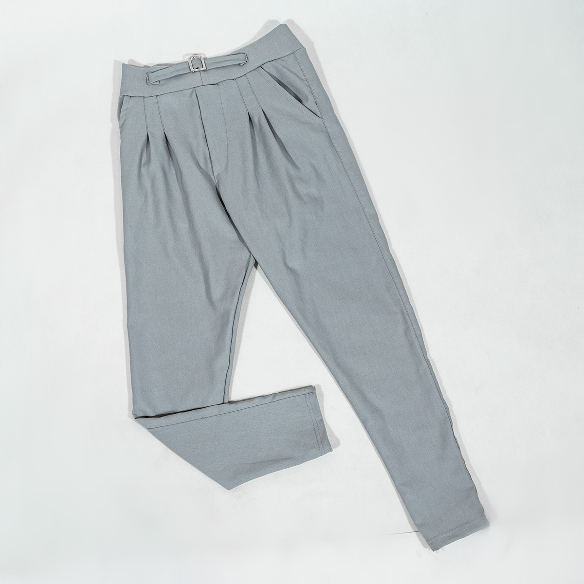 شلوار اسلش سگک دار مردانه طوسی روشن مدلPartiv